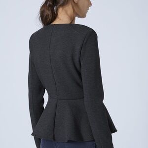Topshop‎ tailored Scuba peplum jacket In Black size 6